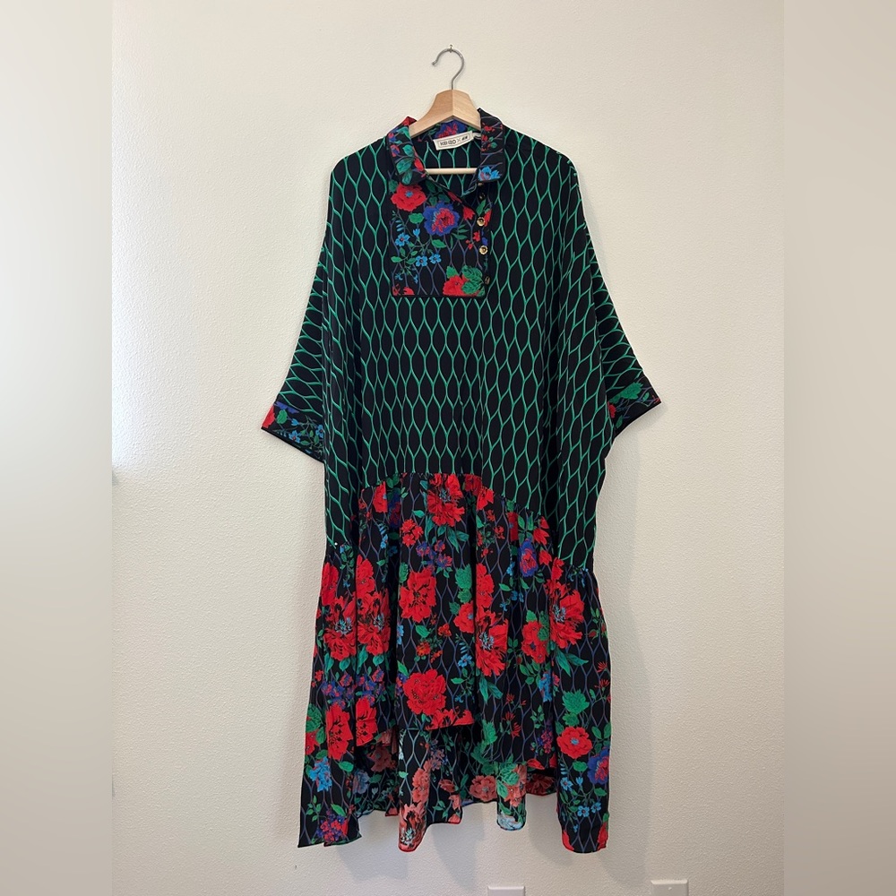 Kenzo for H&M silk tunic. Oversized and luxurious!